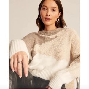 Abercrombie & fitch Tonal Intarsia Dolman Sweater